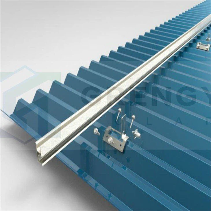 Trapezoid Hlau Roof Hook Rau Hnub Ci Racking System