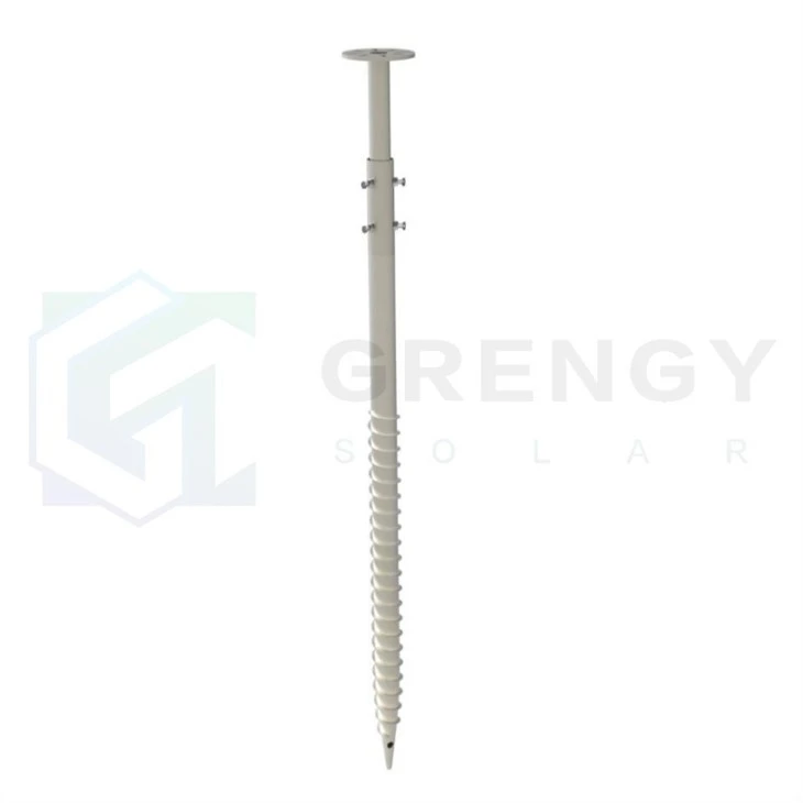 adjustable solar screw pile