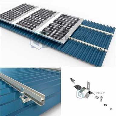 Trapezoidal Hlau Roof Clamps Rau Hnub Ci Vaj Huam Sib Luag