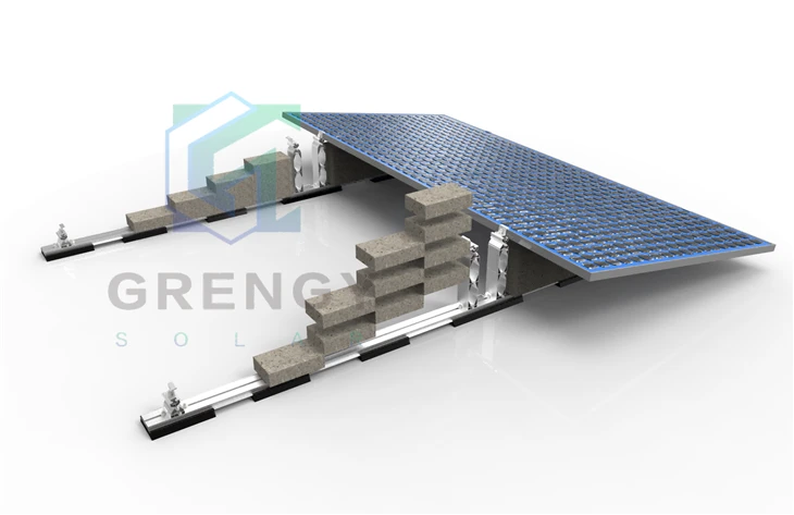 Flexibly Adjustable Angle Flat Roof Ballast System Variable PRO Ballast System