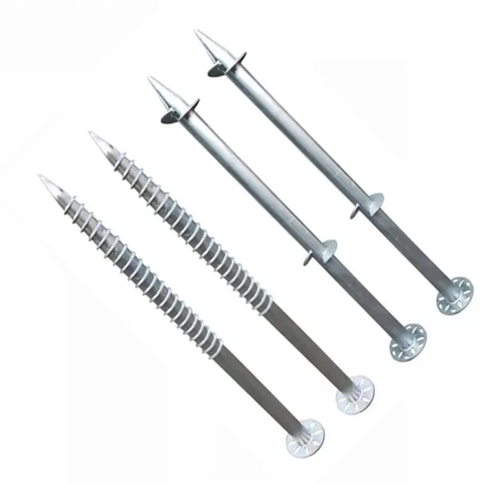Galvanized helical piles foundation