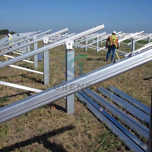 Hauv av Ramming Pile Hnub ci Mounting System