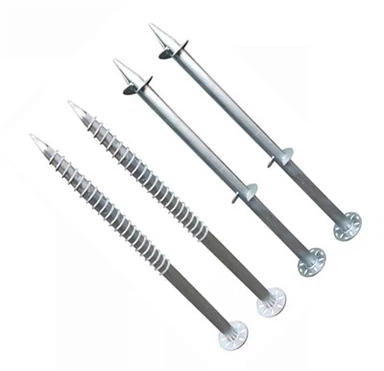 Galvanized helical piles foundation