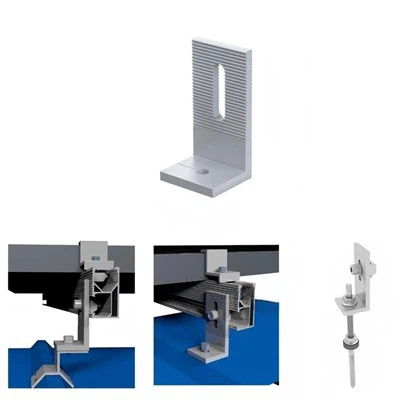 Trapezoidal Hlau Roof Hnub Ci Mount